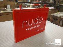 Nude haning sign