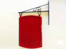 blank curved top hanging sign